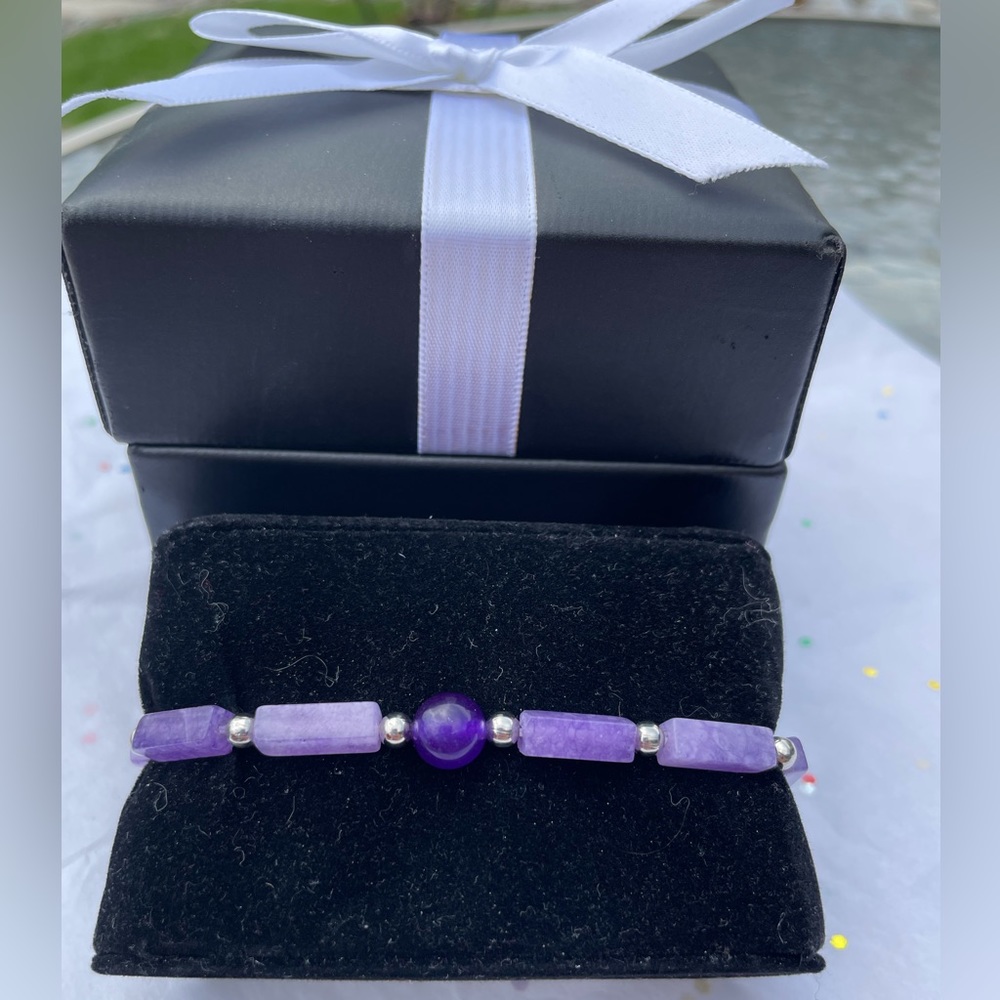 BOGO FREE Natural Amethyst Stone Bracelet 💜